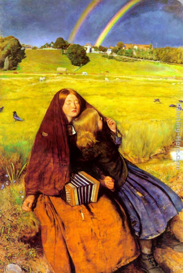 The Blind Girl painting - John Everett Millais The Blind Girl art painting